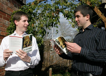 Staff from CREATE in Bristol discuss the book in the Ecohome garden.